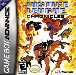 Justice League Chronicles box art for GameBoy Advance